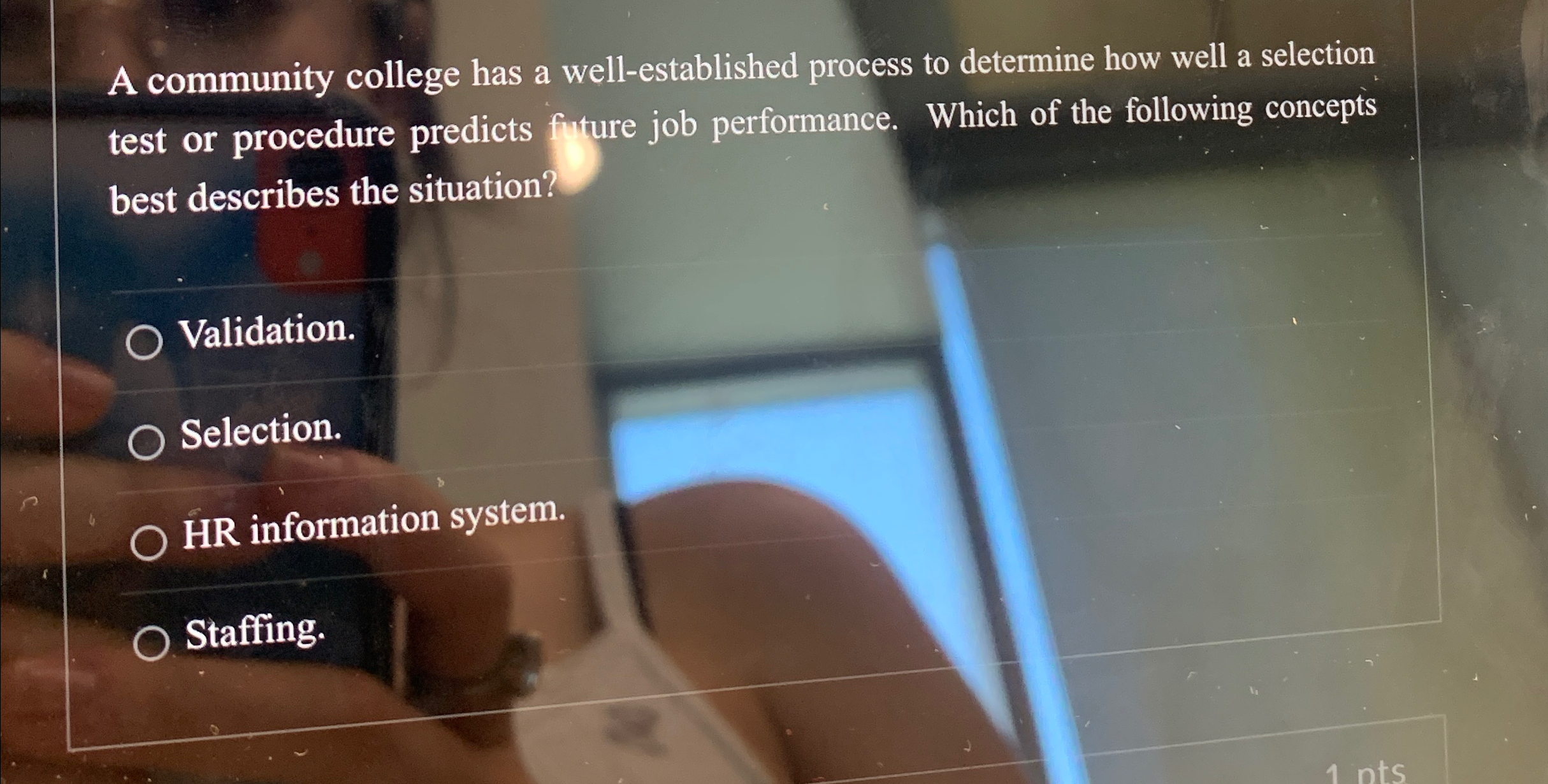  A community college has a well-established process to determine how well