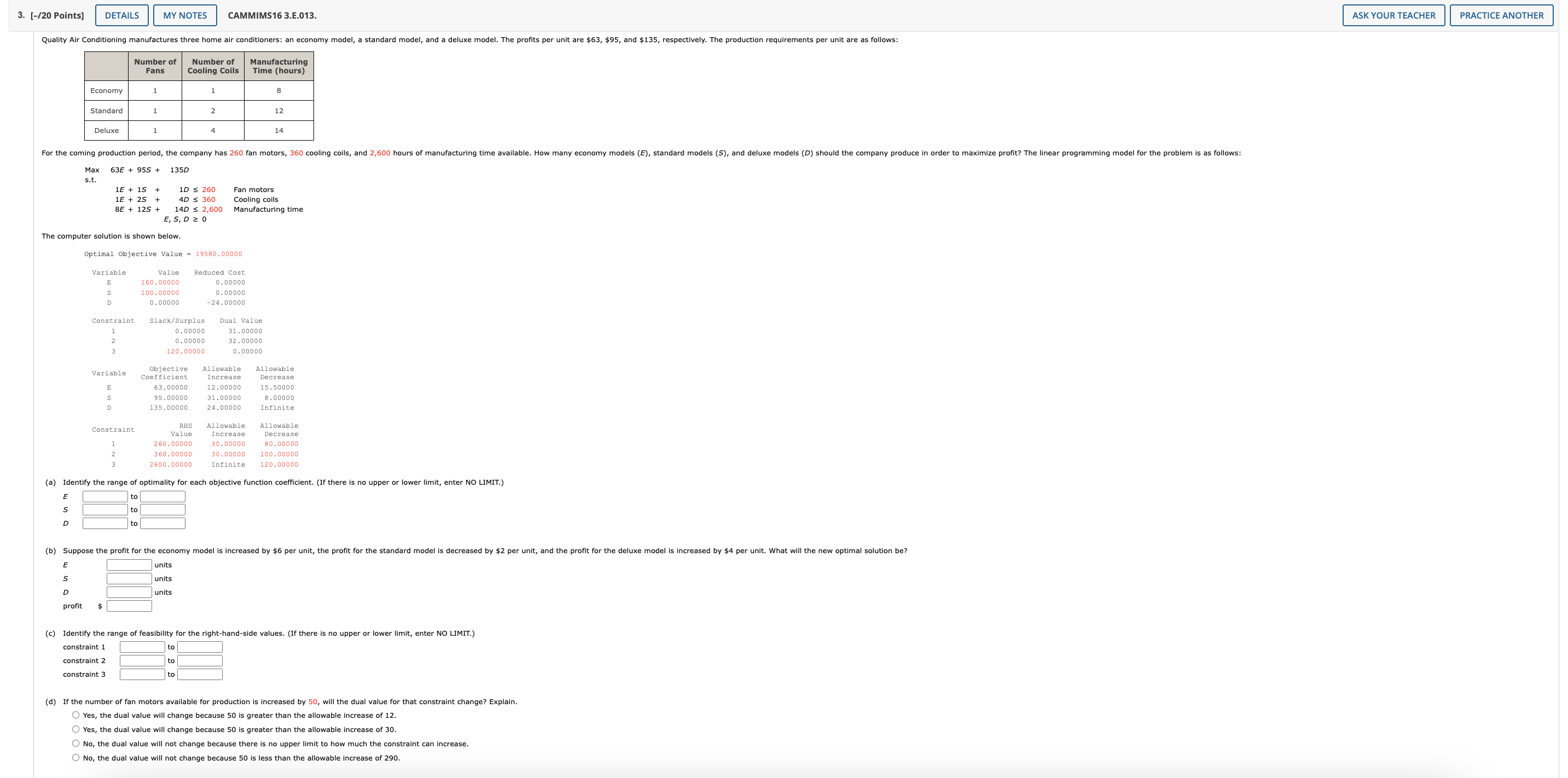  Please work all parts. 