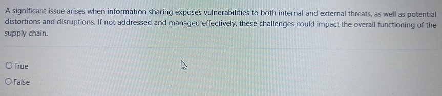  A significant issue arises when information sharing exposes vulnerabilities to both