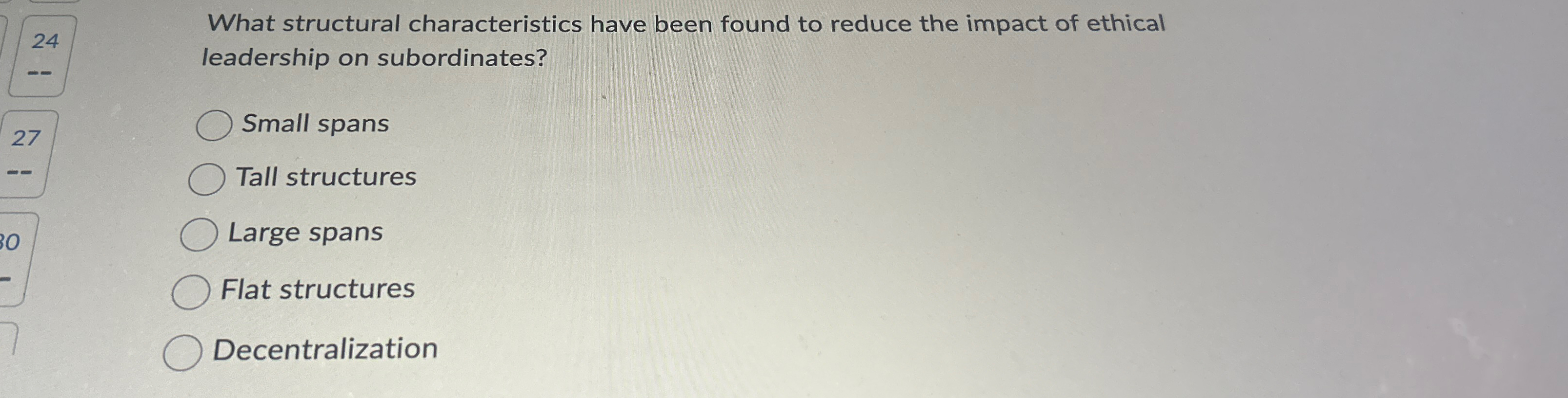  24 What structural characteristics have been found to reduce the impact