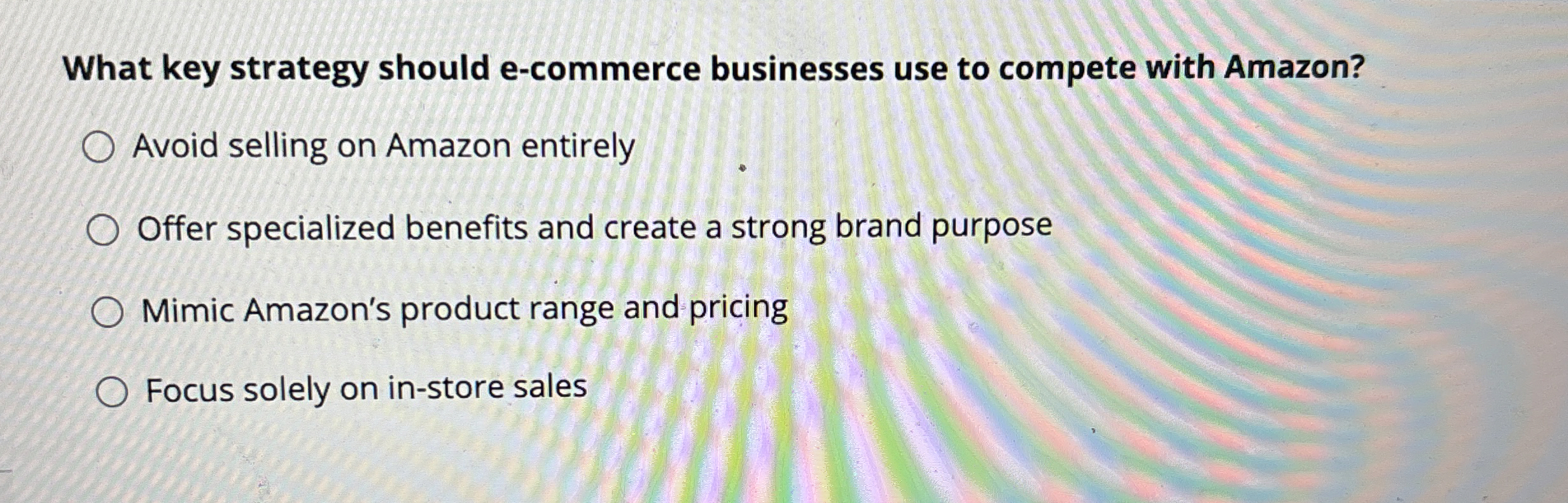  What key strategy should e-commerce businesses use to compete with Amazon?