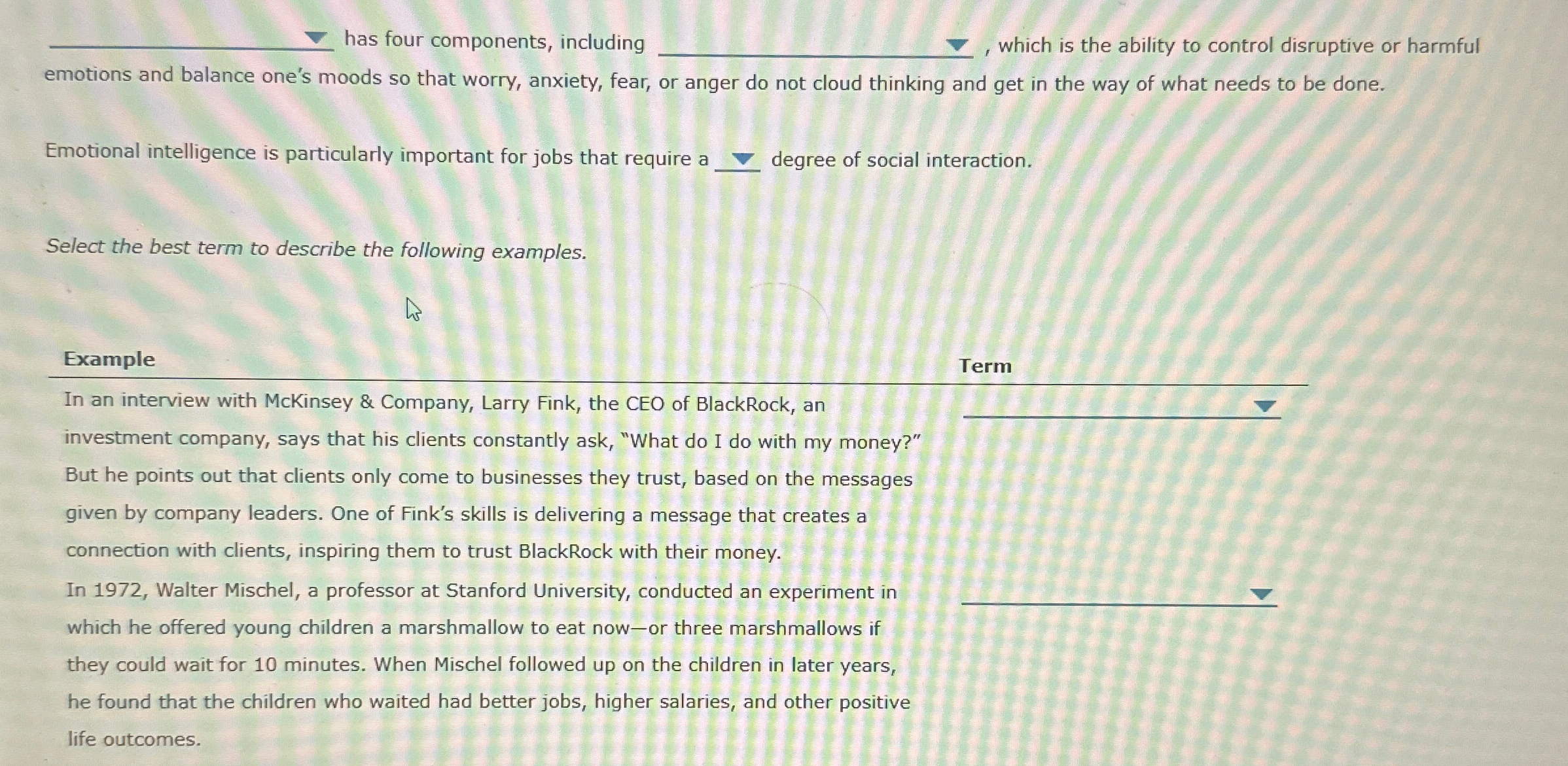  q, has four components, including q,, which is the ability to