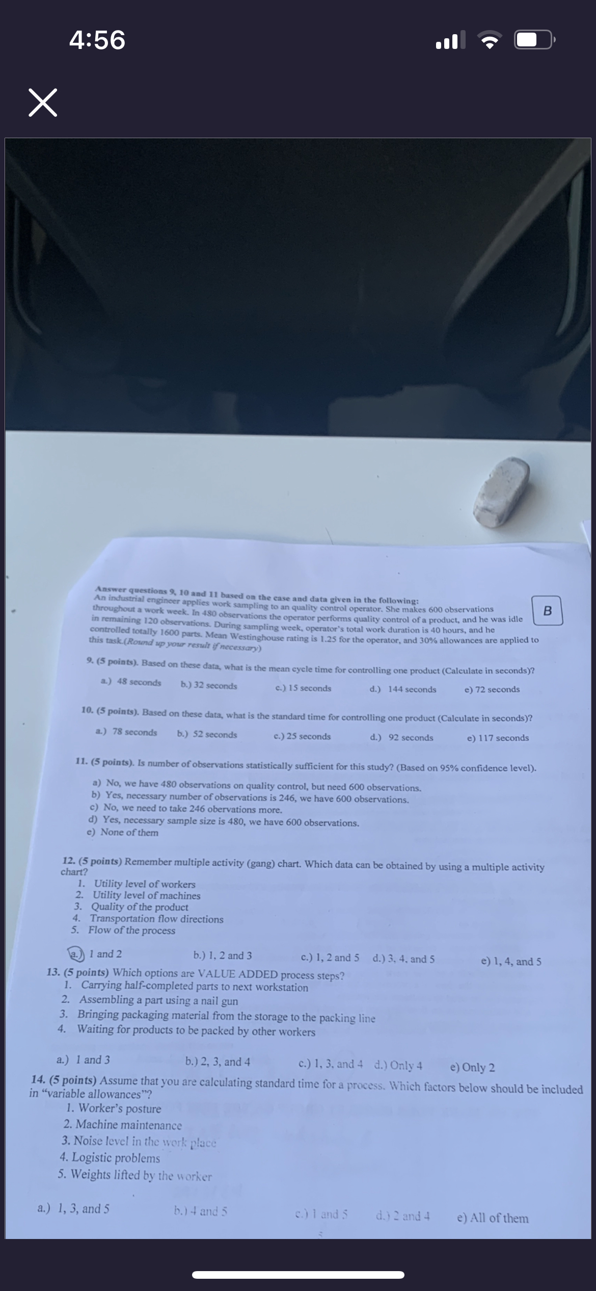  Answer questions 9,10 and 11 based on the case and data