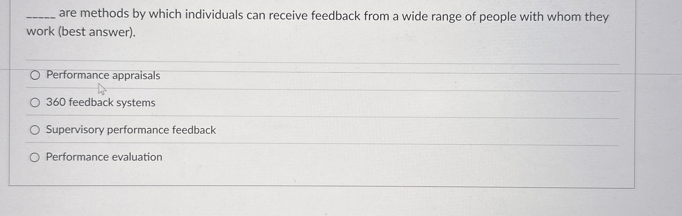  are methods by which individuals can receive feedback from a wide