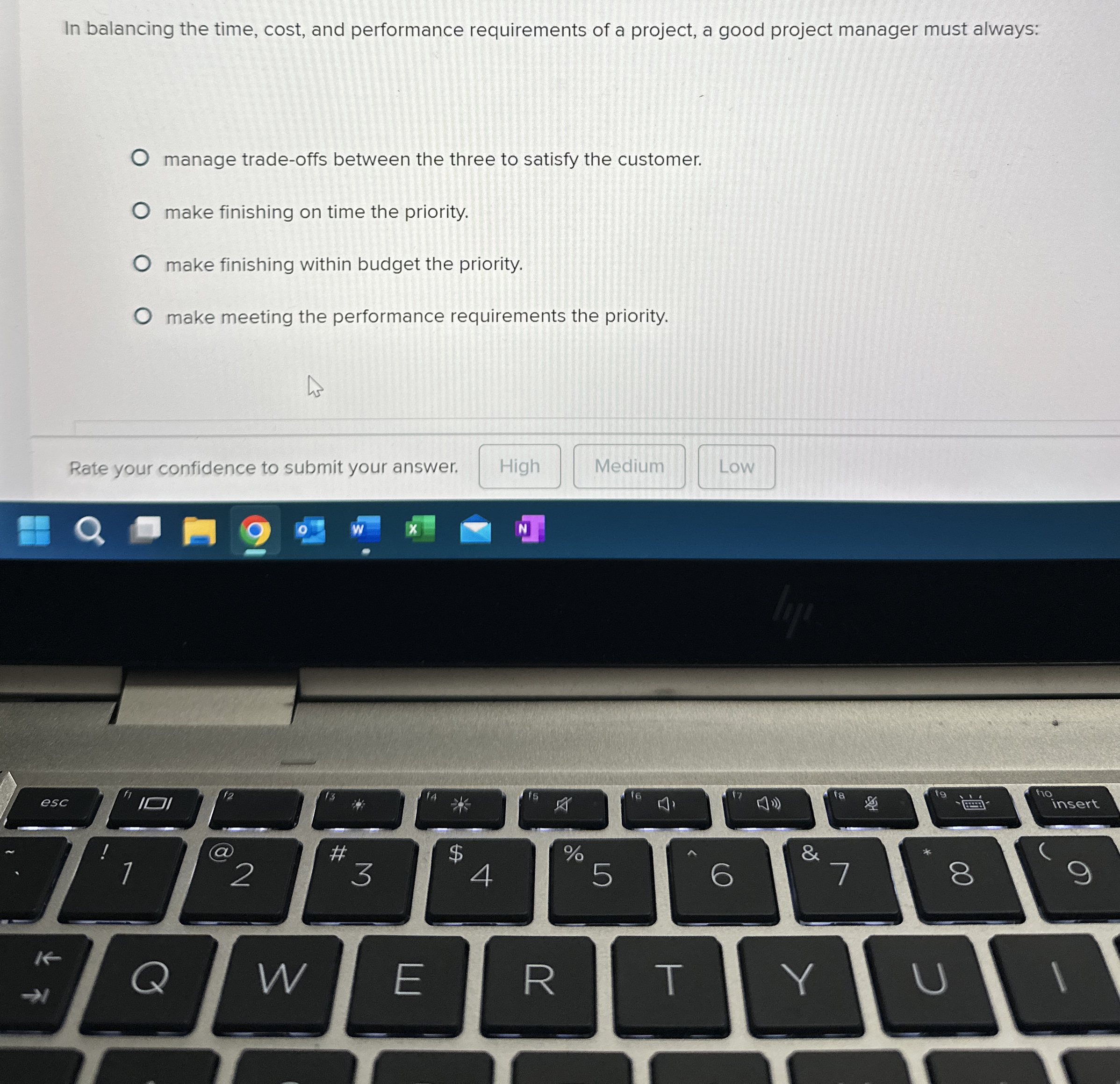  The is a professional organization for project managers. In balancing the