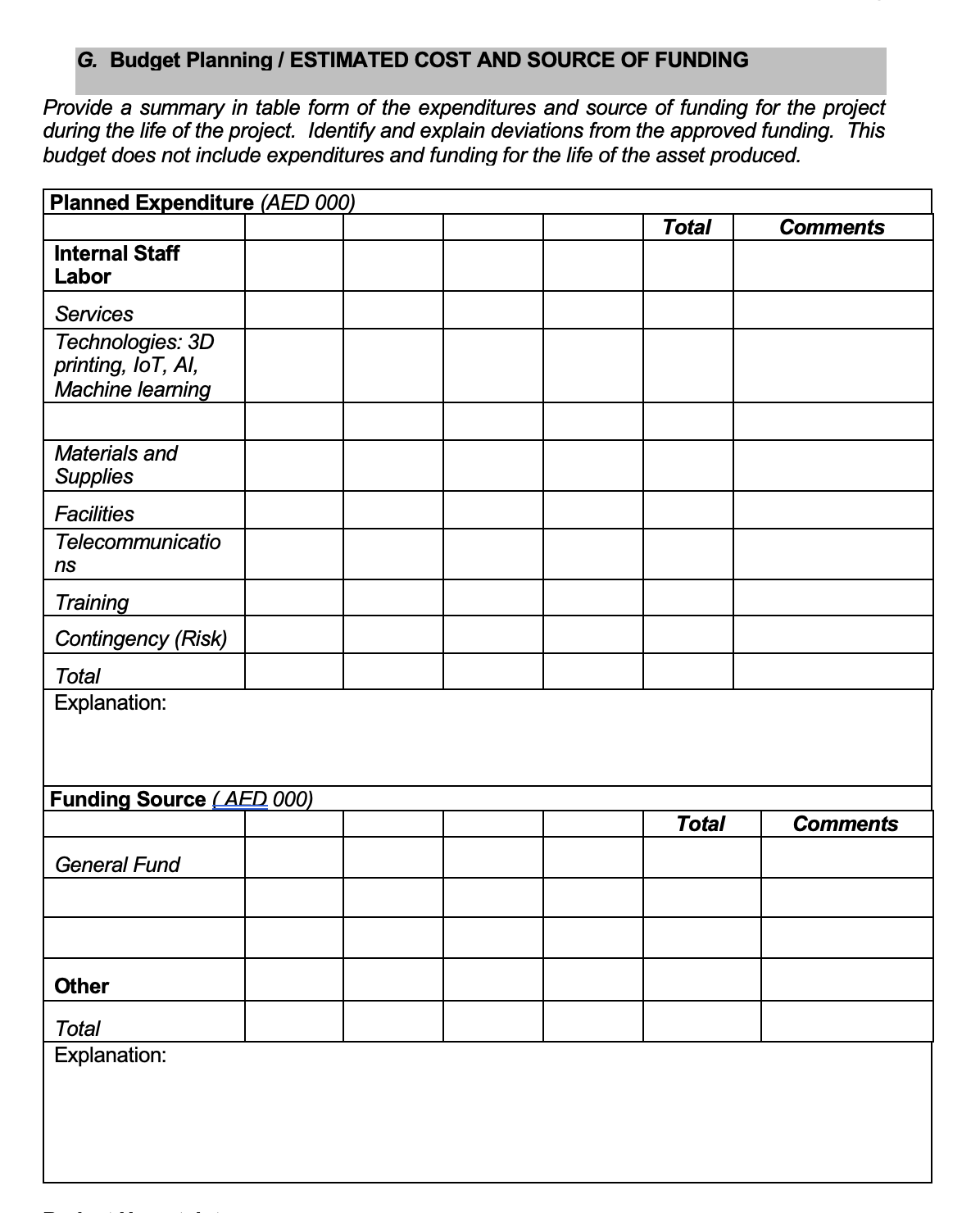  fill this regarding for my project in my project management course