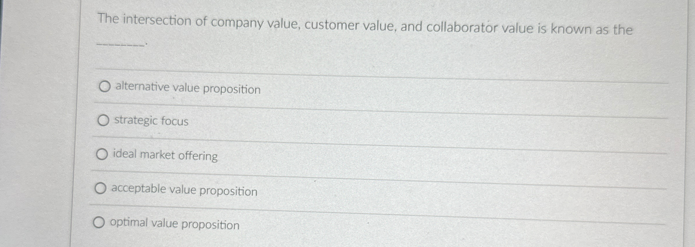  The intersection of company value, customer value, and collaborator value is
