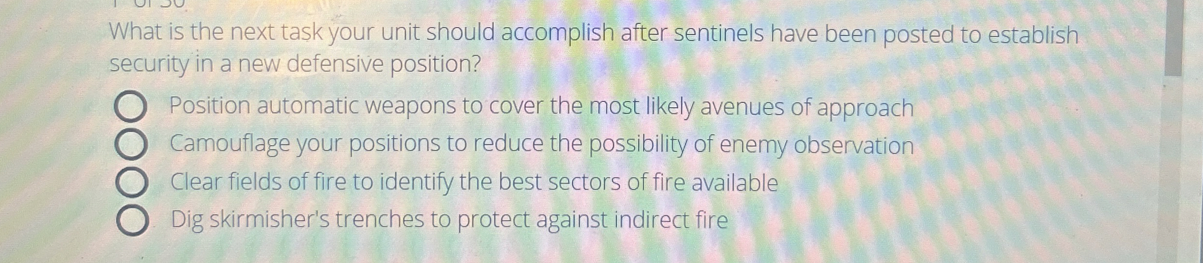  What is the next task your unit should accomplish after sentinels