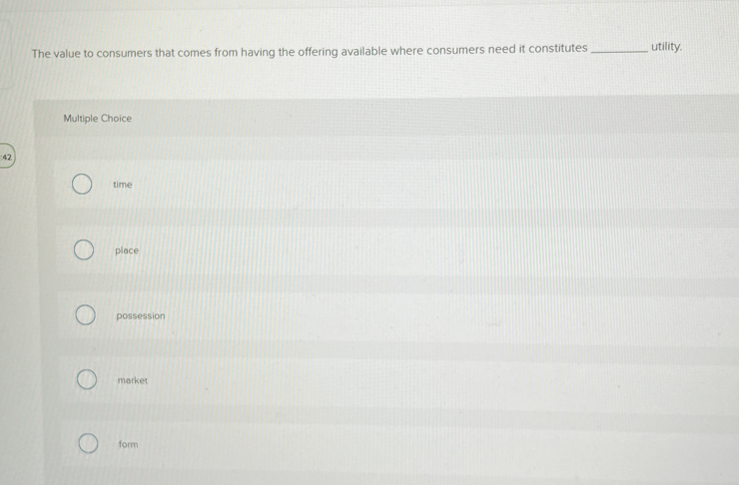  The value to consumers that comes from having the offering available