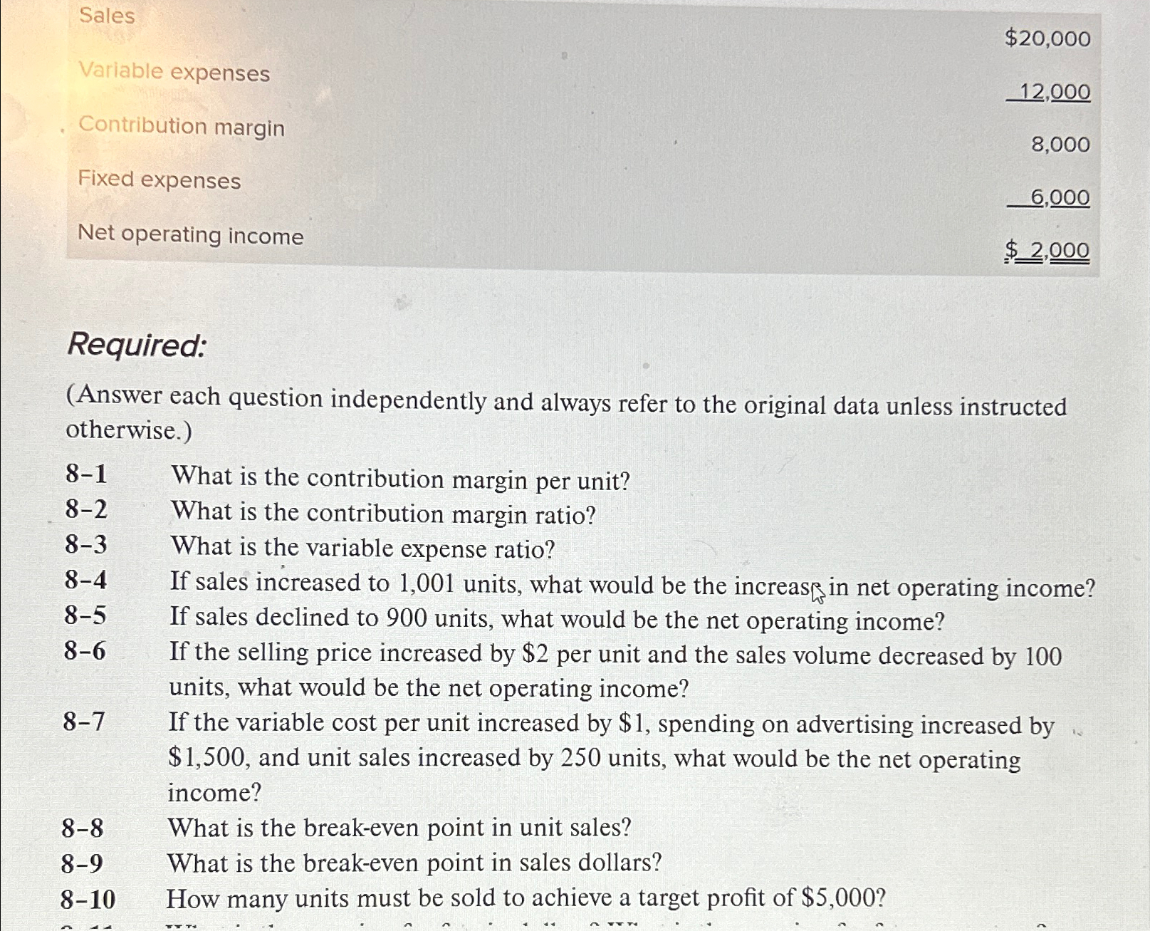  \table[[Sales,$20,000 
