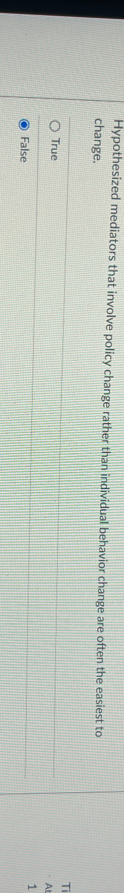  Hypothesized mediators that involve policy change rather than individual behavior change