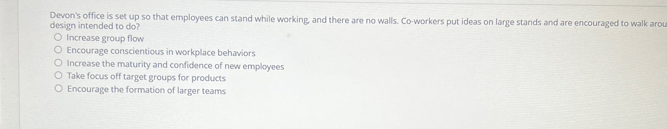  Devon's office is set up so that employees can stand while