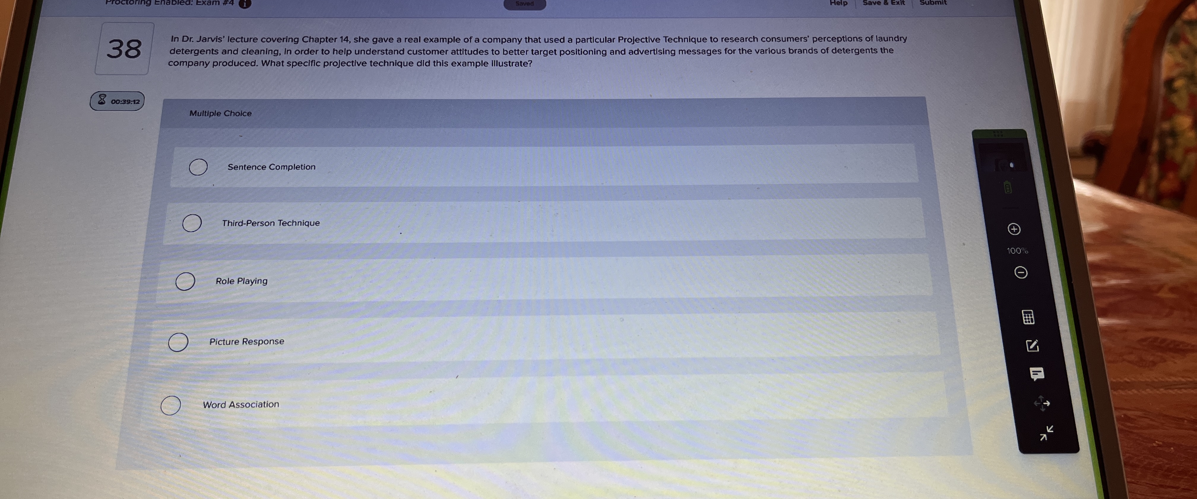  38 In Dr. Jarvis' lecture covering Chapter 14, she gave a