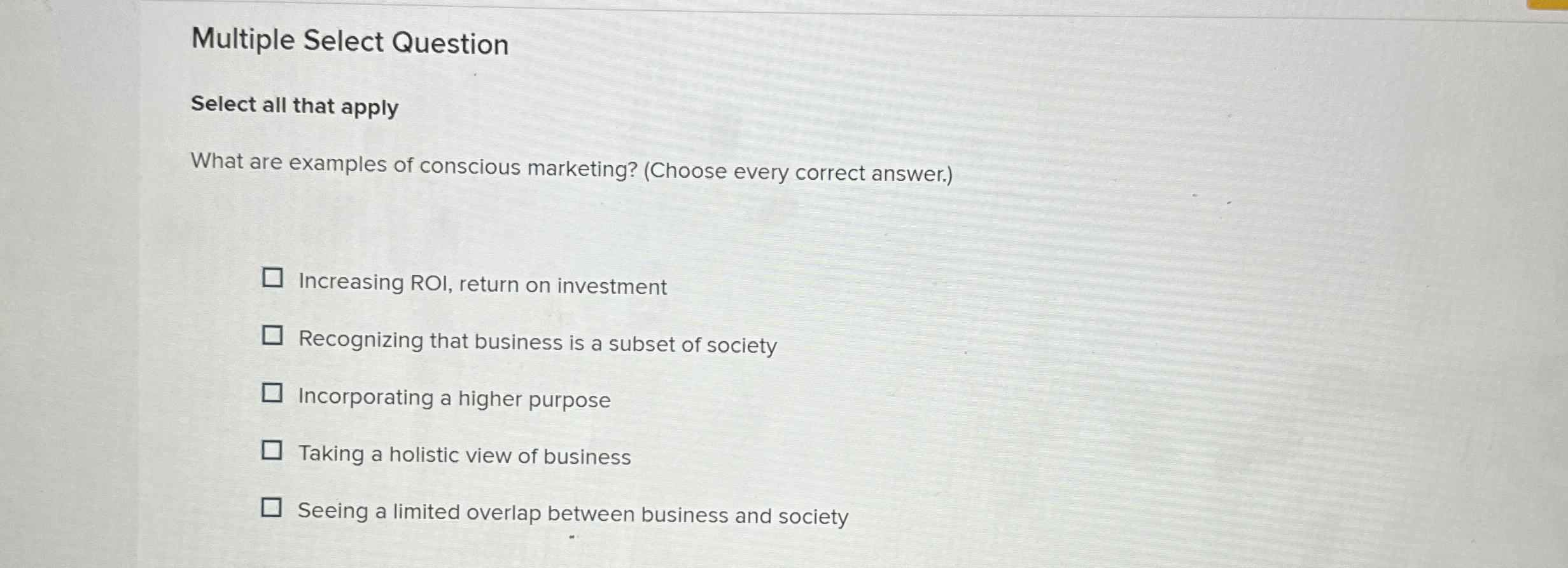  Multiple Select Question Select all that apply What are examples of