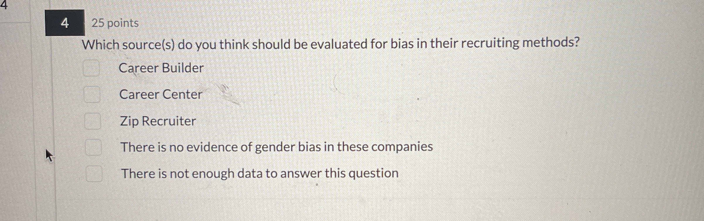  25 points Which source(s) do you think should be evaluated for