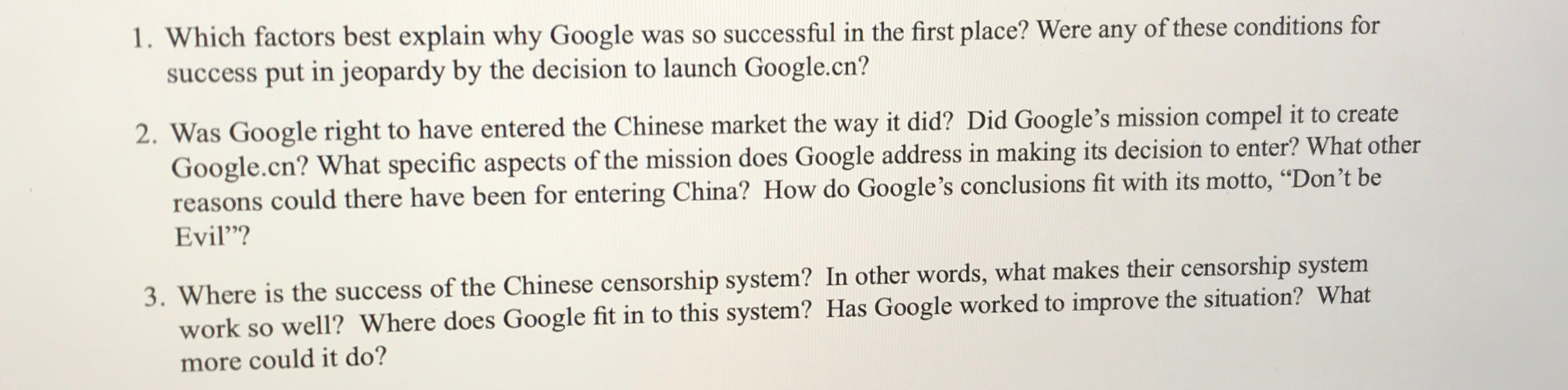  Which factors best explain why Google was so successful in the