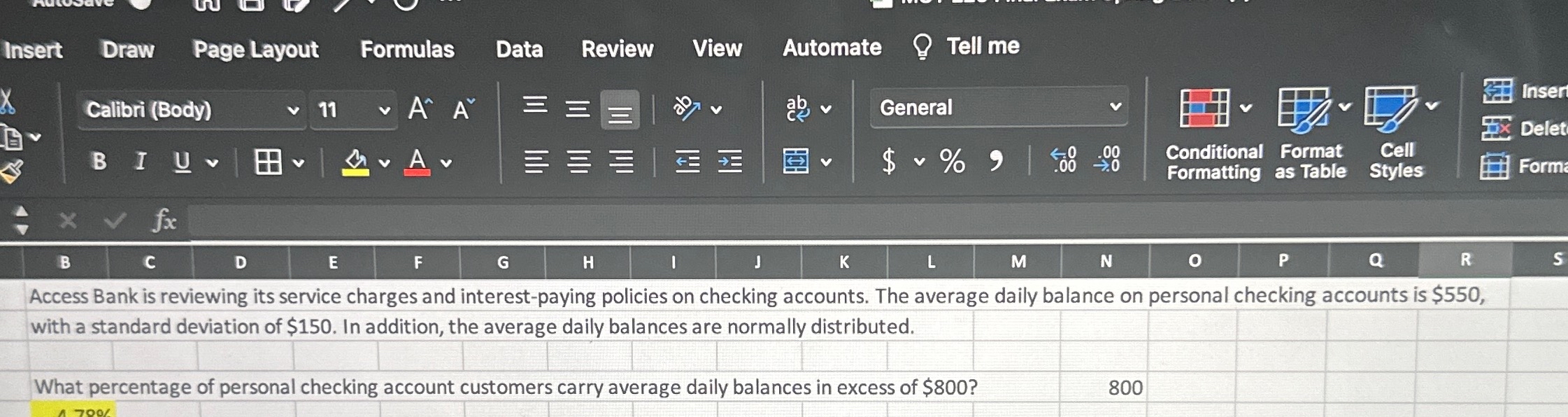  Insert Draw Page Layout Formulas Data Review View Automate Tell me