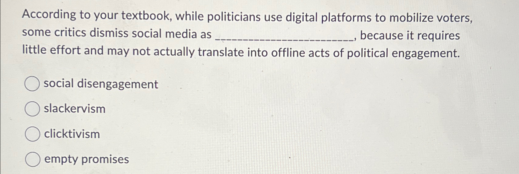  According to your textbook, while politicians use digital platforms to mobilize