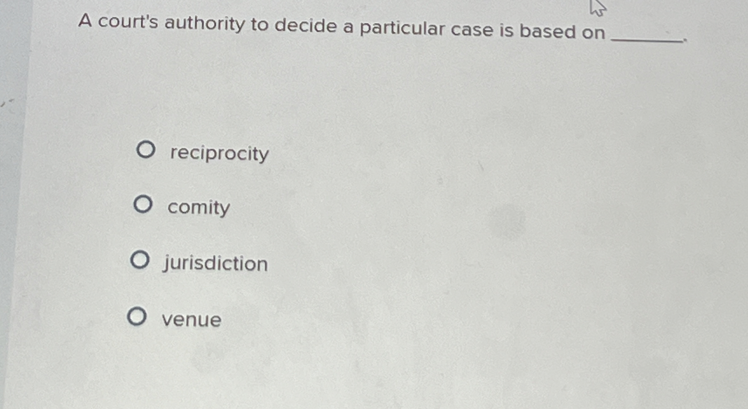  A court's authority to decide a particular case is based on