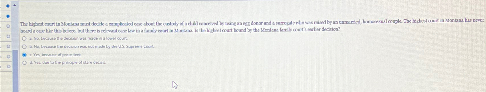  heard a case like this before, but there is relevant case