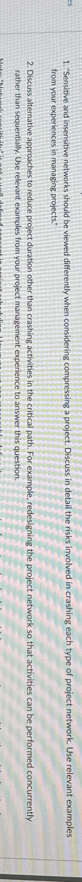  "Sensitive and insensitive networks should be viewed differently when considering compressing