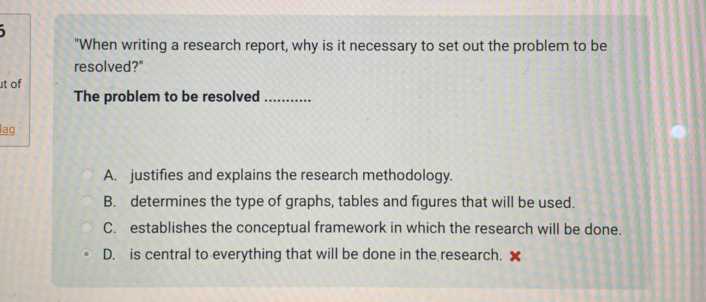  "When writing a research report, why is it necessary to set