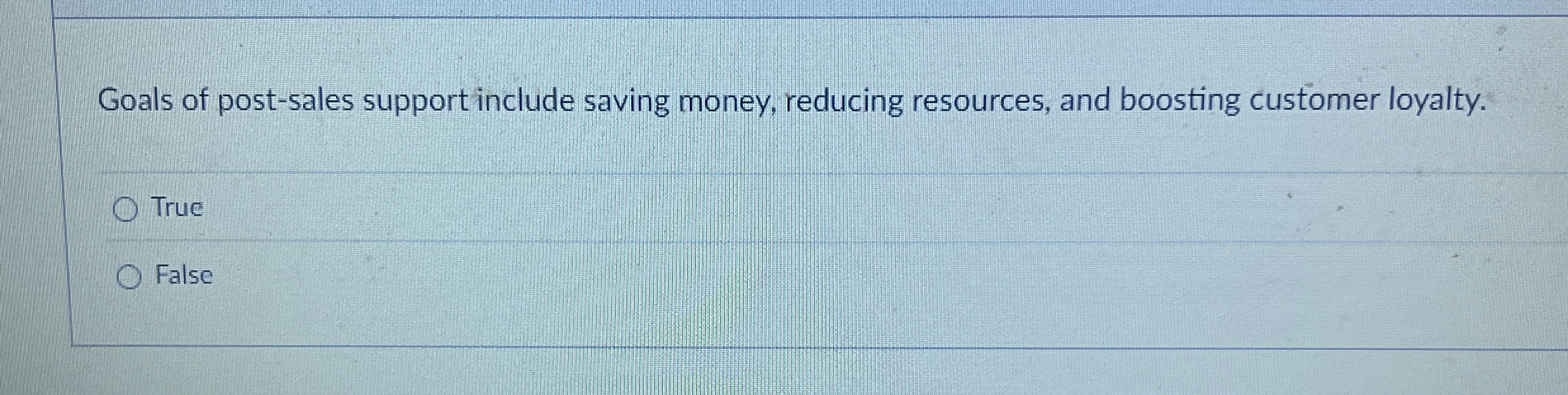  Goals of post-sales support include saving money, reducing resources, and boosting