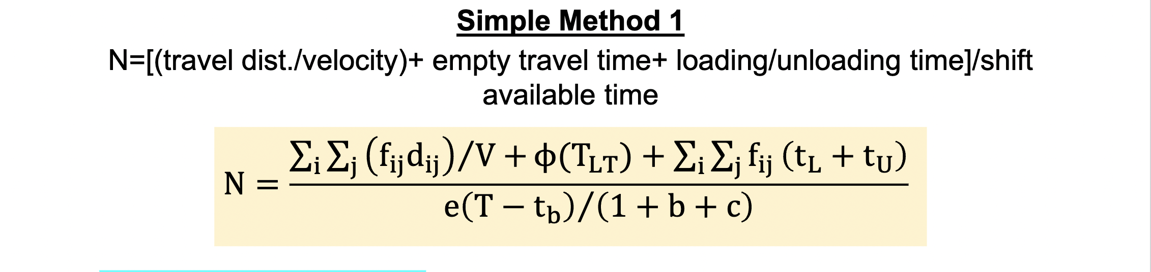  (kindly use the formula provided)..Assume Vehicle efficiency is 95%, blockage time