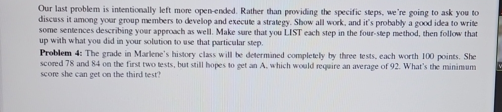  Our last problem is intentionally left more open-ended. Rather than providing
