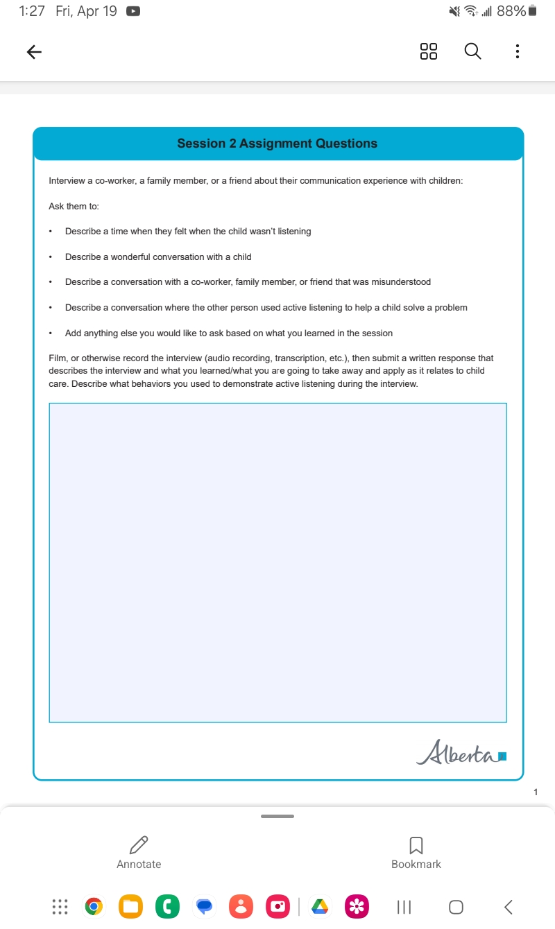  1:27 Fri, Apr 19 Session 2 Assignment Questions Interview a co-worker,