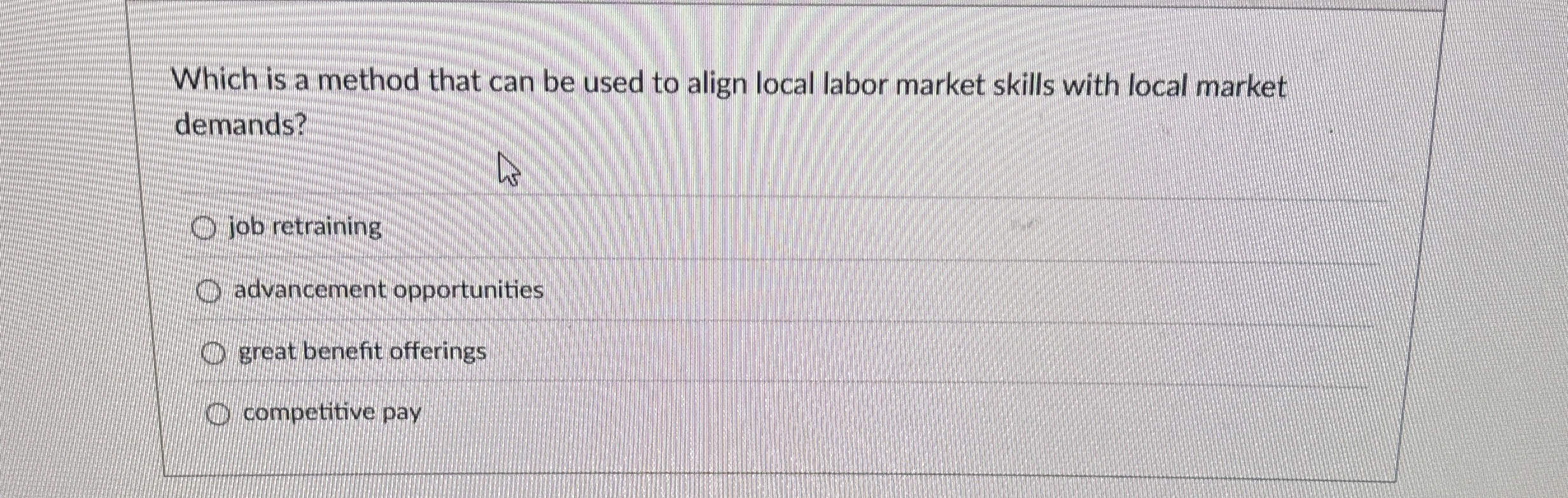  Which is a method that can be used to align local