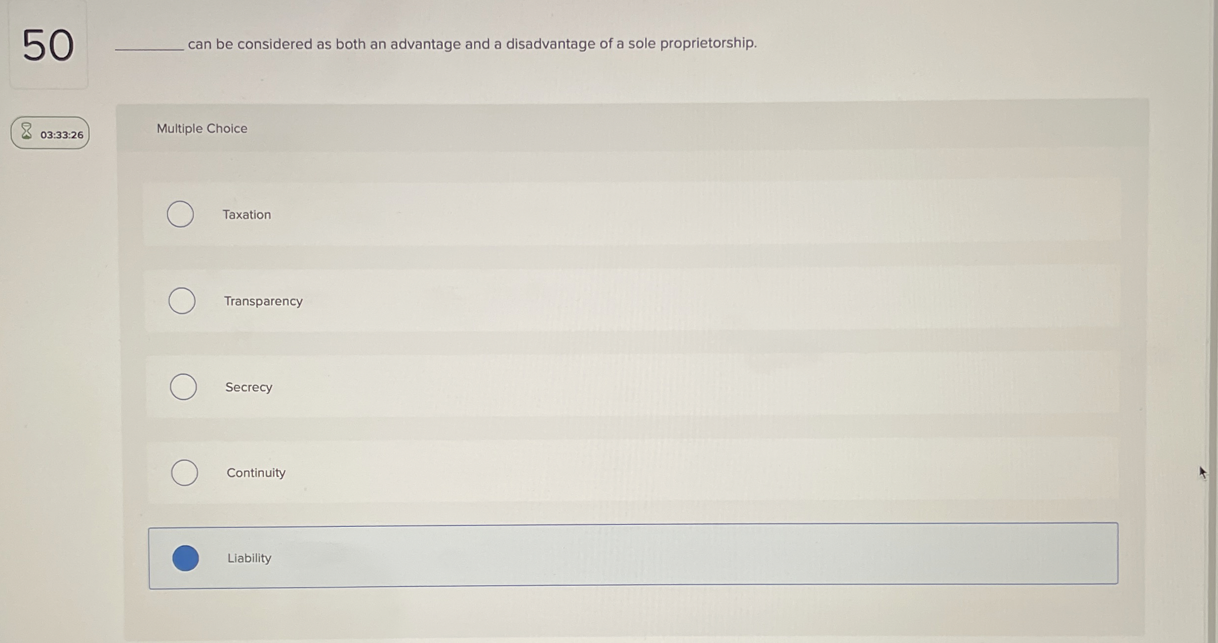  50 q, can be considered as both an advantage and a