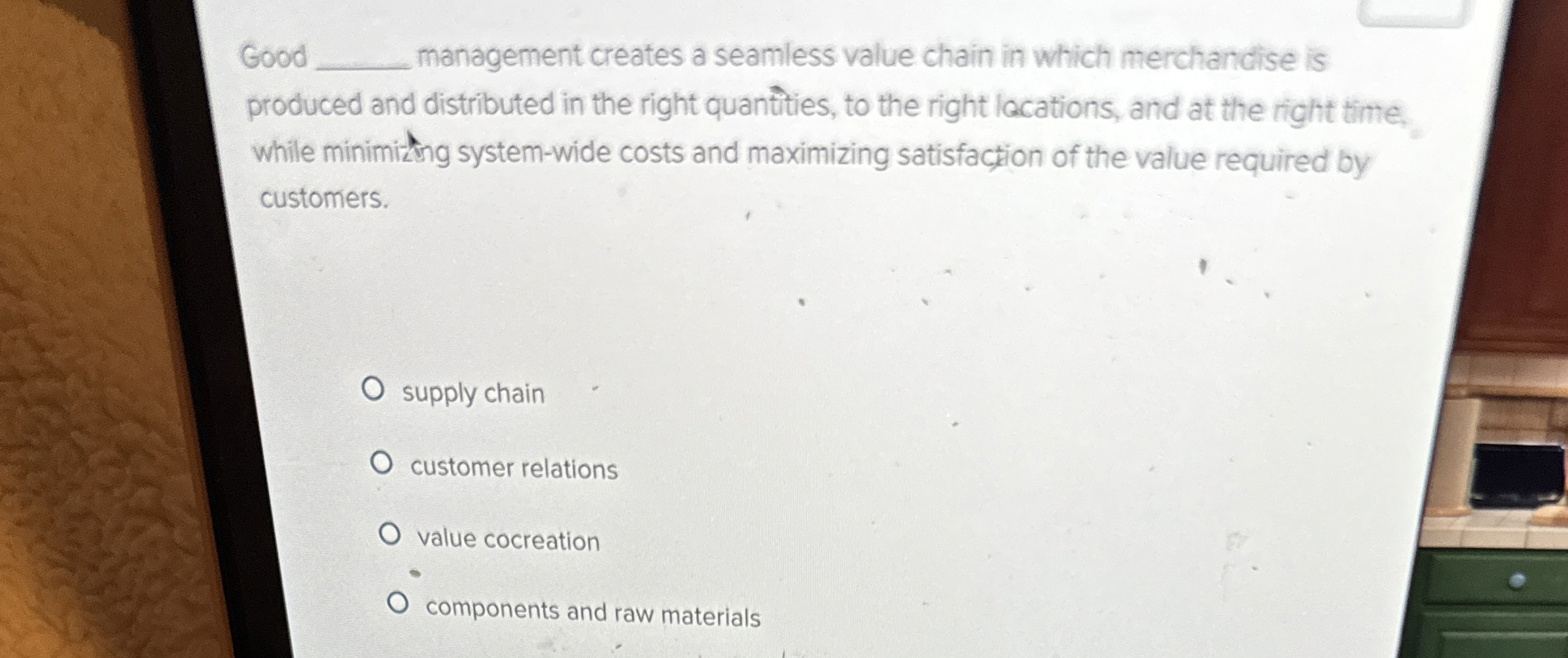  Good management creates a seamless value chain in which merchandise is