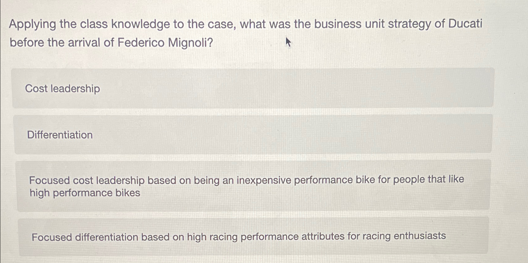  Applying the class knowledge to the case, what was the business