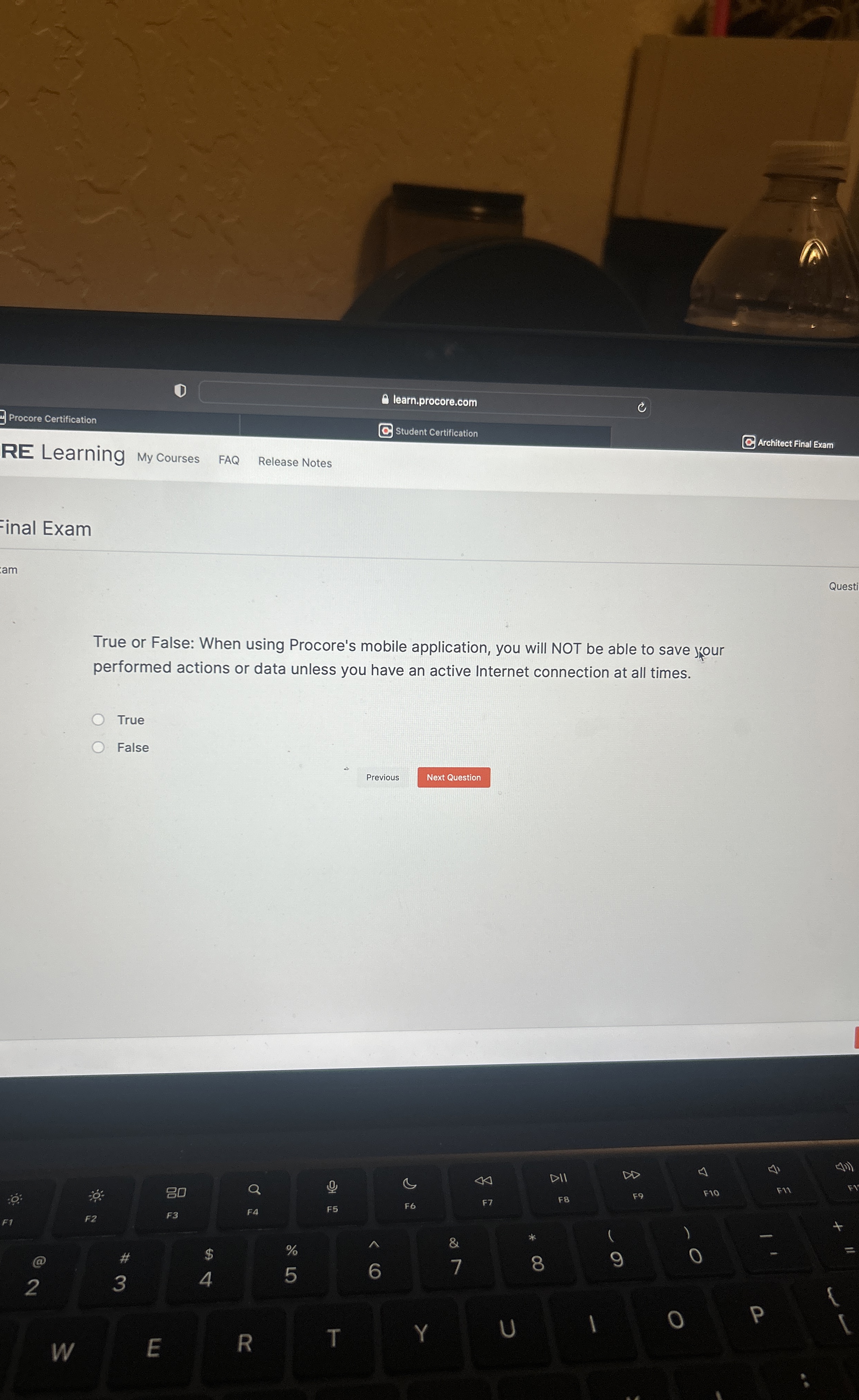  learn.procore.com Procore Certification Student Certification RE Learning Architect Final Exam My