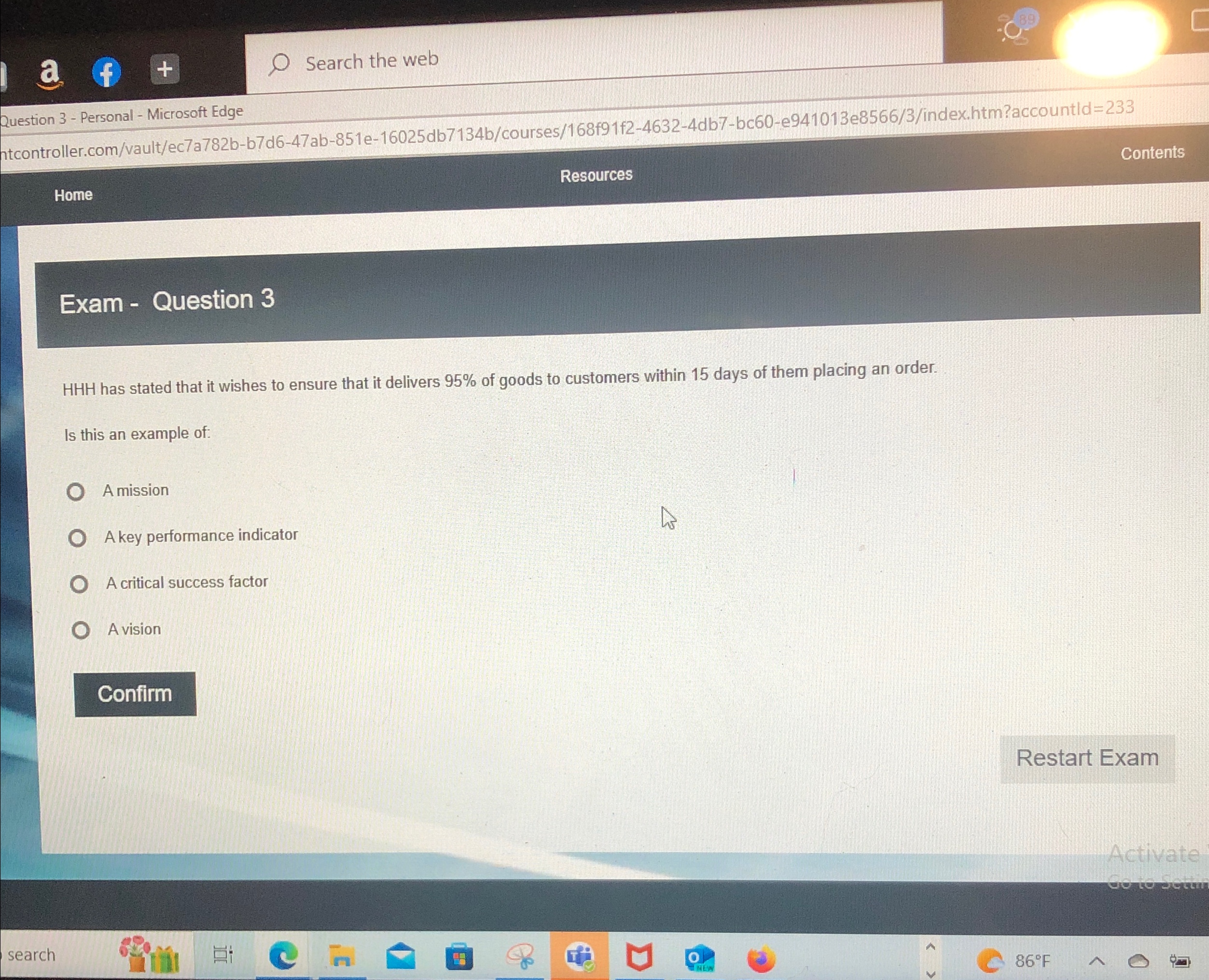  Search the web Question 3- Personal - Microsoft Edge intcontroller.com/vault/ec7a782b-b7d6-47ab-851e-16025db7134b/courses/168f91f2-4632-4db7-bc60-e941013e8566/3/index.htm?accountld=233 Home