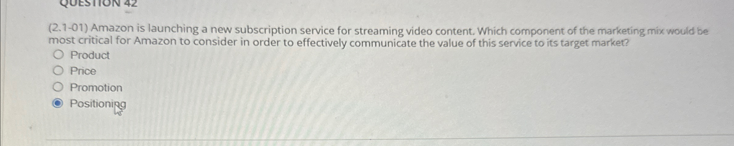  (2.1-01) Amazon is launching a new subscription service for streaming video