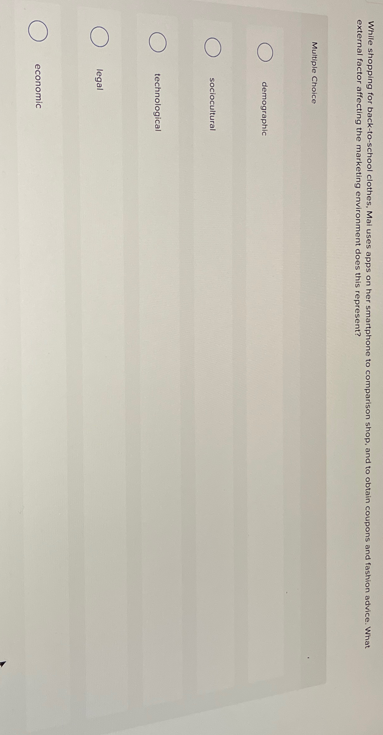  While shopping for back-to-school clothes, Mai uses apps on her smartphone