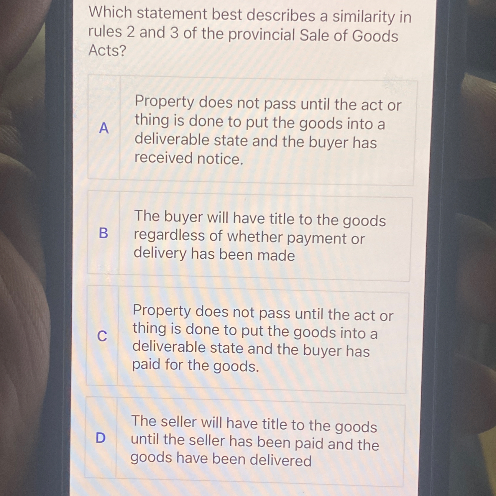  Which statement best describes a similarity in rules 2 and 3
