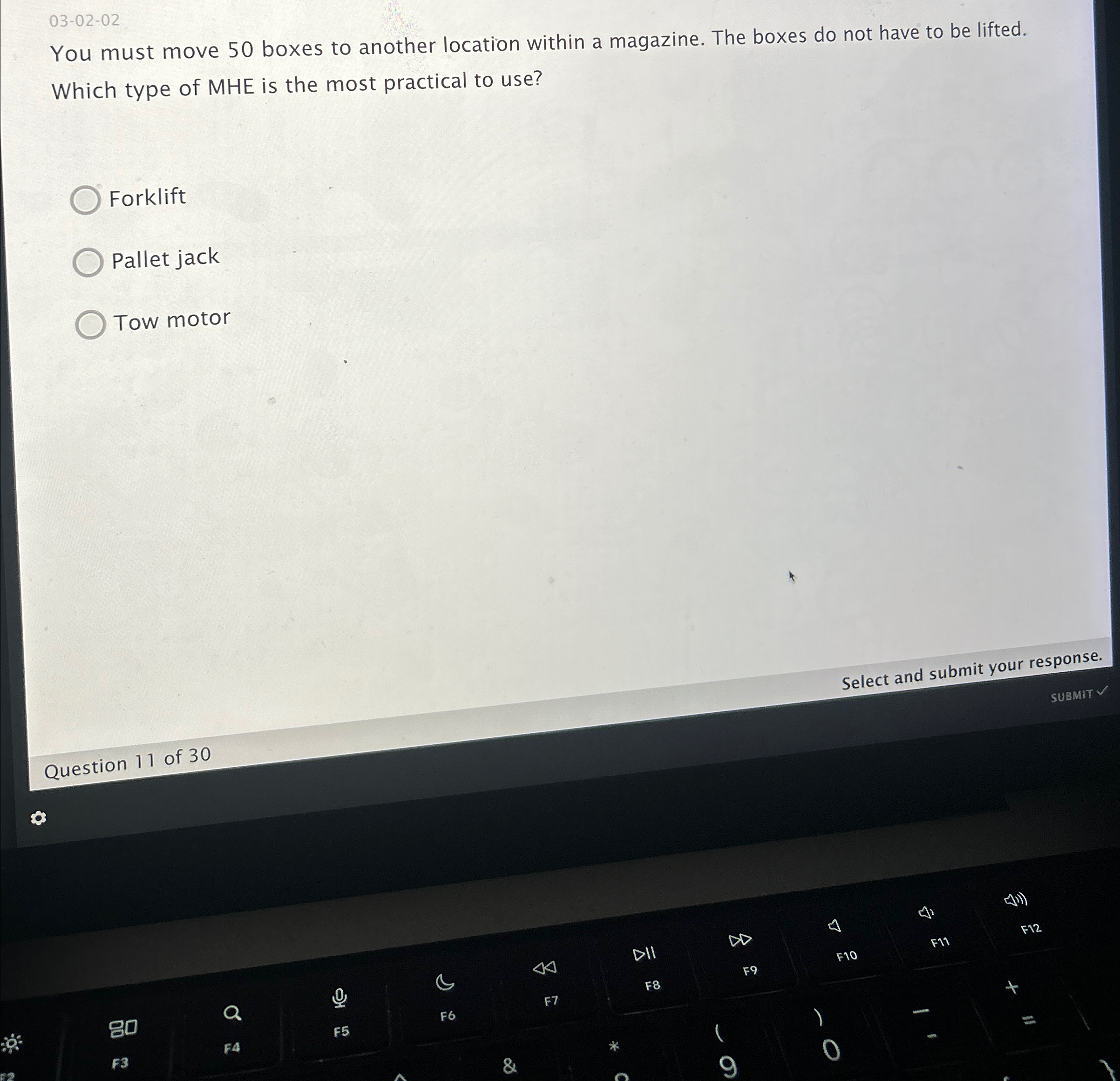  03-02-02 You must move 50 boxes to another location within a