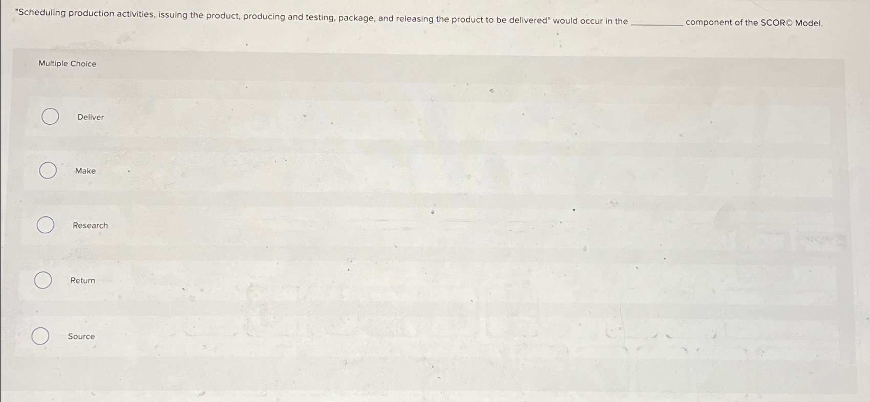  "Scheduling production activities, issuing the product, producing and testing, package, and
