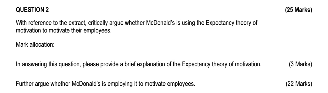  QUESTION 2 (25 Marks) With reference to the extract, critically argue