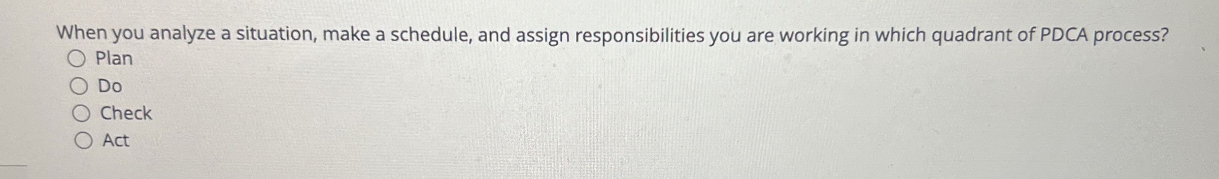  When you analyze a situation, make a schedule, and assign responsibilities