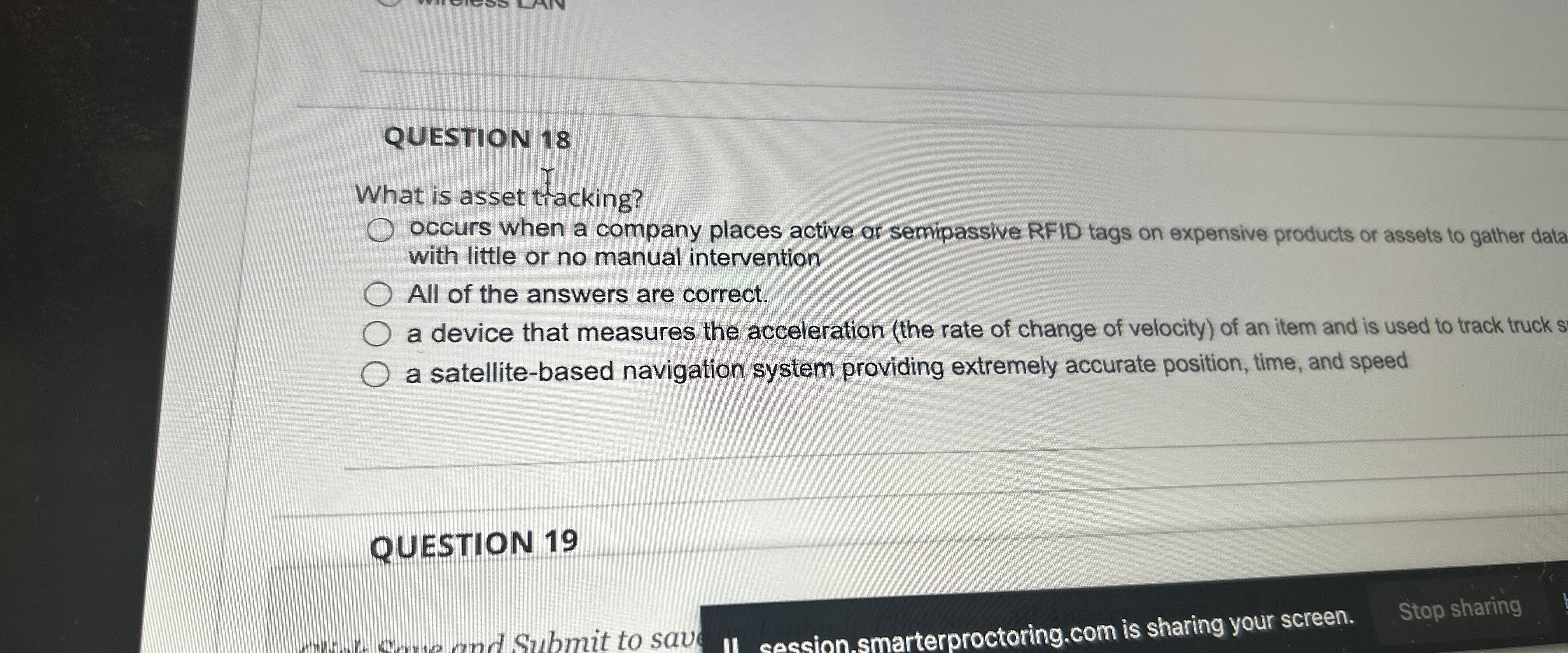  QUESTION 18 What is asset thacking? occurs when a company places