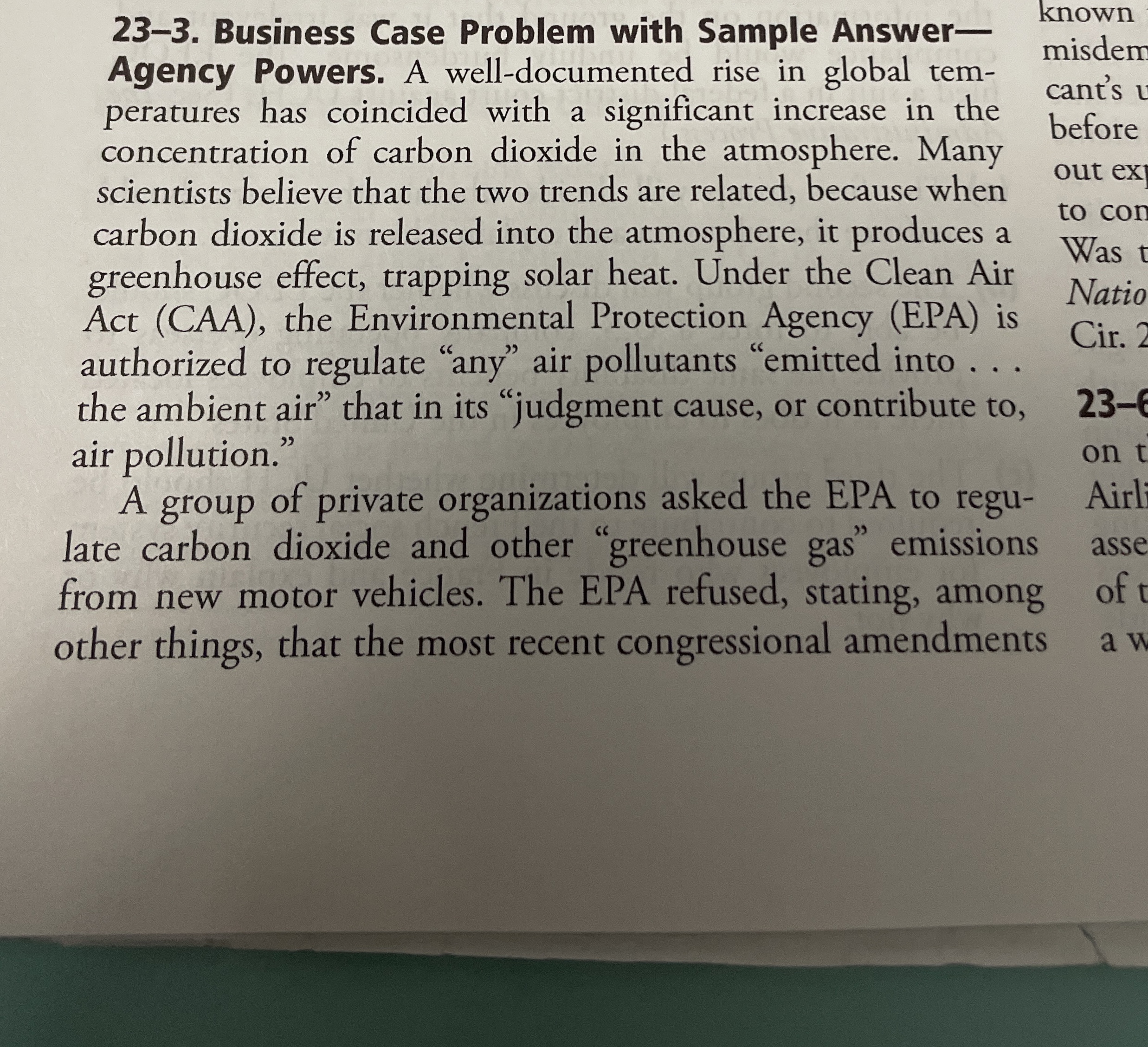  23-3. Business Case Problem with Sample Answer- Agency Powers. A well-documented