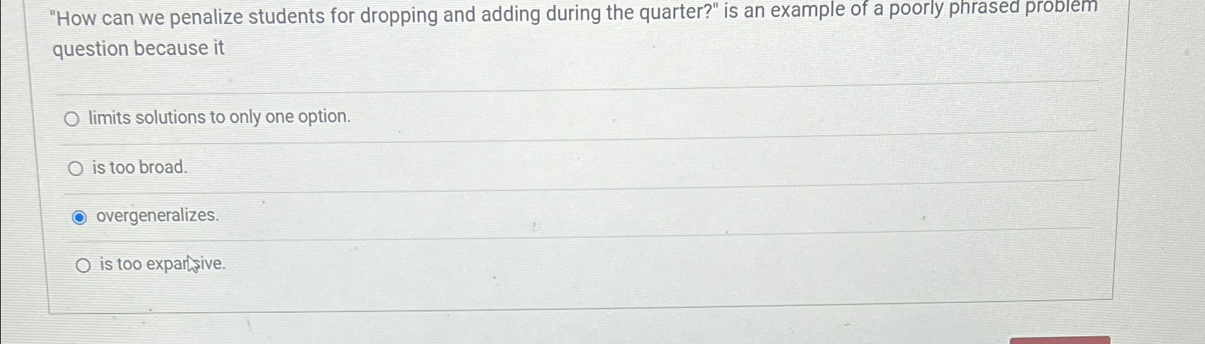  "How can we penalize students for dropping and adding during the
