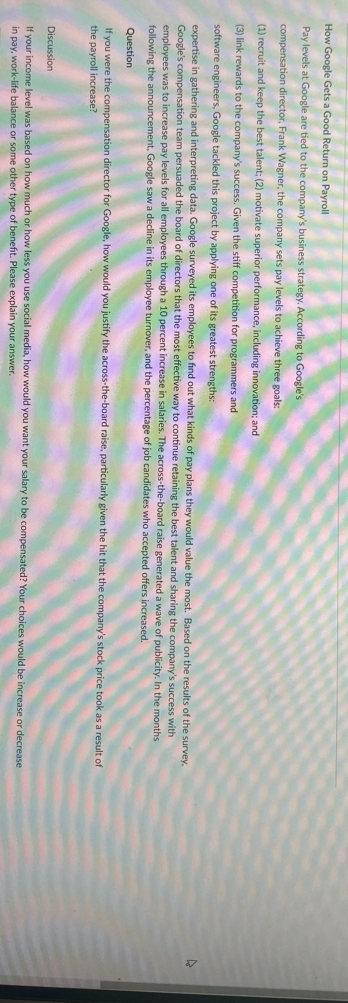  How Google Gets a Good Return on Payroll Pay levels at
