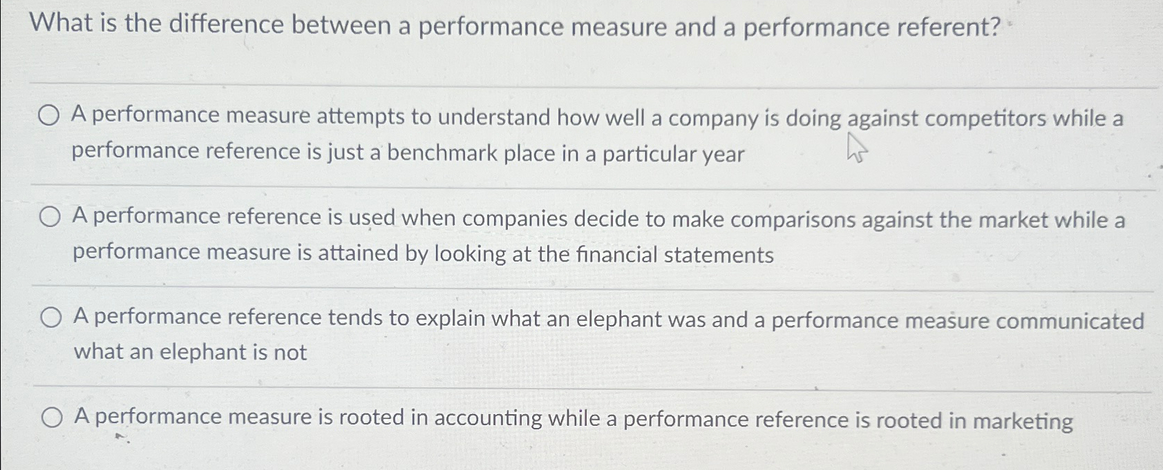  What is the difference between a performance measure and a performance