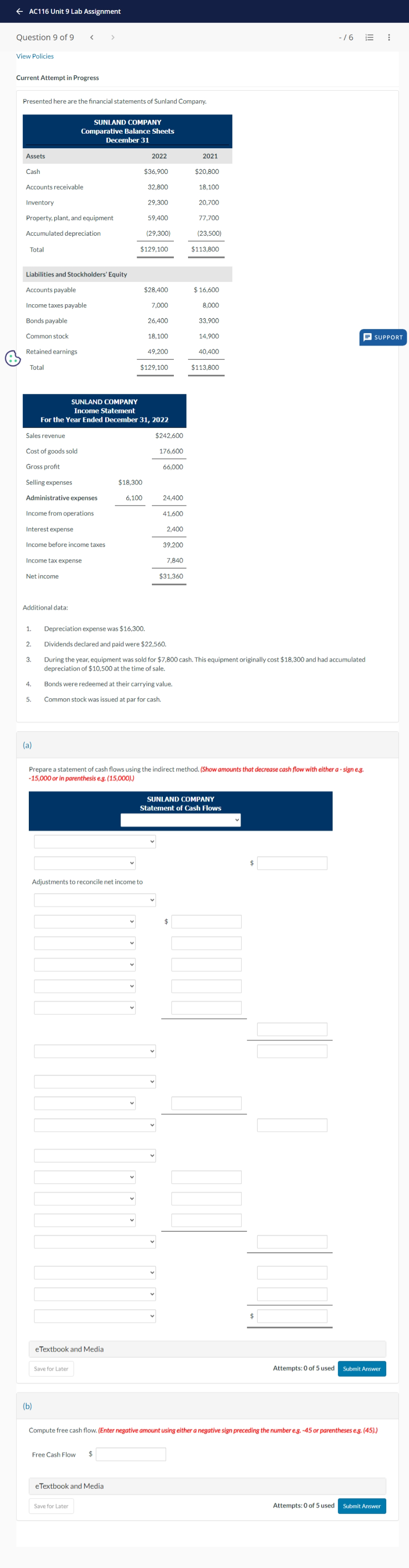 AC116 Unit 9 Lab Assignment Question 9 of 9 - 16