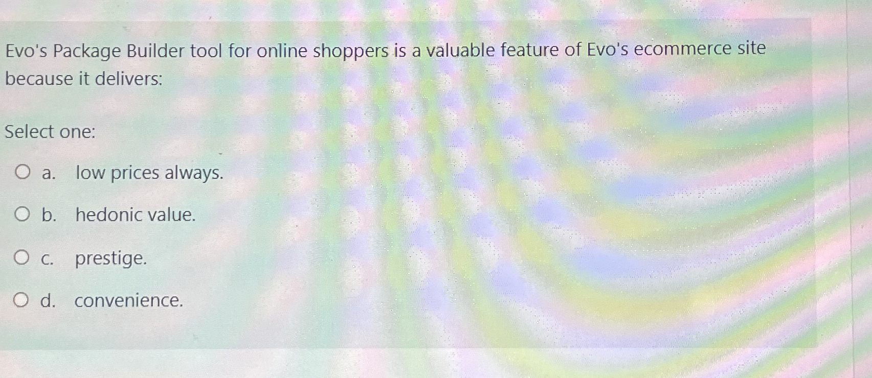  Evo's Package Builder tool for online shoppers is a valuable feature